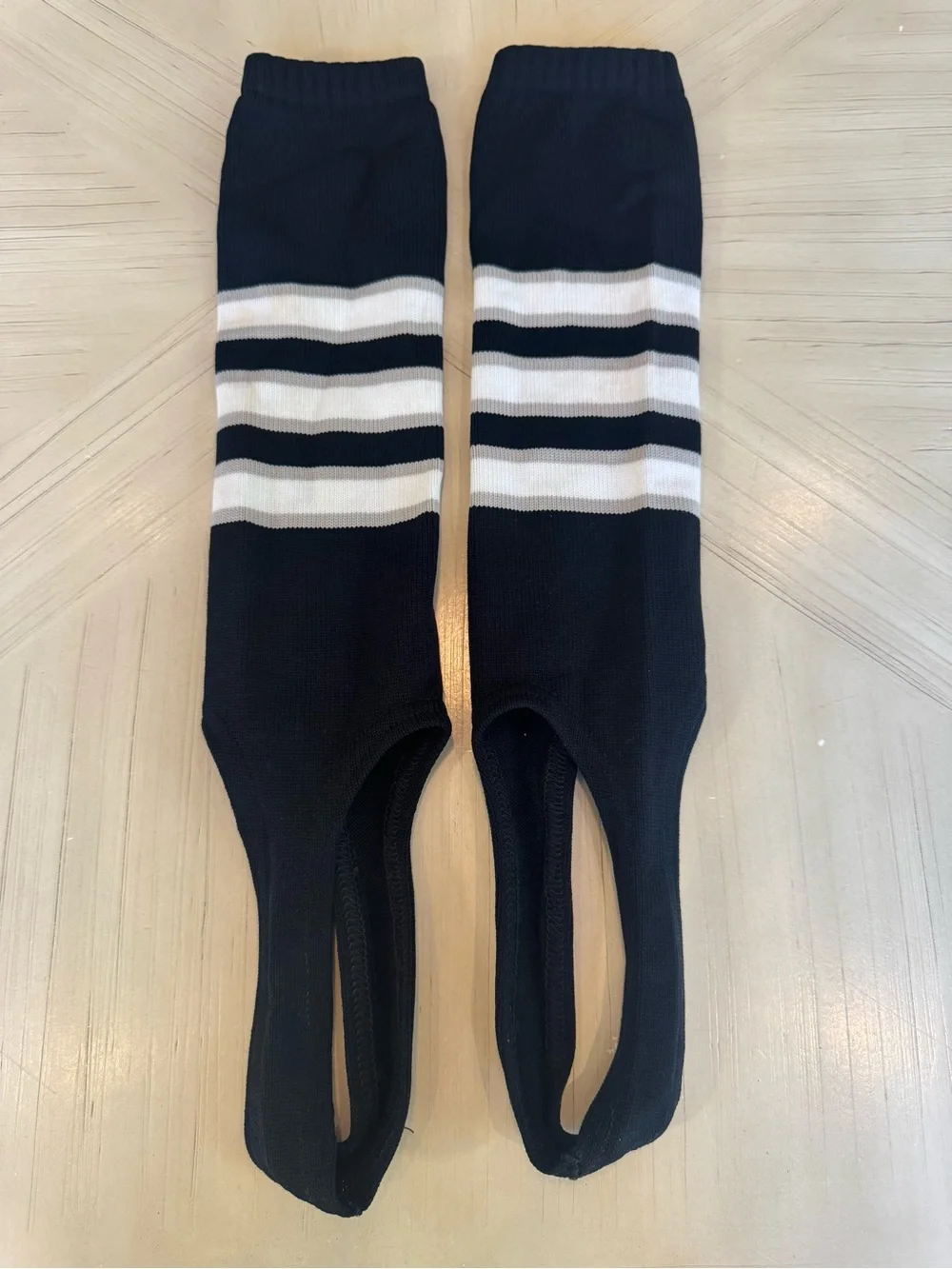 EvoShield Baseball Softball Stirrups Black White Gray Stripes - Adult New